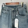 Nanyou M6 Family 24SS Début du Printemps Nouveau Sac à Dos Classique Brodé Numérique en Cuir Marque Taille Haute Jambe Droite Jeans pour Femmes