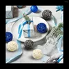 Decorative Flowers Rattan Ornaments Ball Decoration Home Decor Room Kitchen Wedding Decorations Dark Blue Gray White