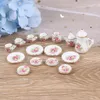 15 stcs 1:12 Dollhouse Miniature servies Porselein Ceramische koffietheekopjes Set keukenmeubels accessoires Kinderen speelgoed cadeau