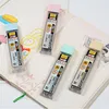 100pcs/caixa 0,5 mm 0,7 mm grafite 2B Reabilitação de lápis mecânica plástico