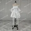 Partykleider 12761# Real Pos Puffy Ärmel Quadrat Kragen Mini Braut Kleid Ballkleid Für Hochzeit Nach Maß Vestido De Novia