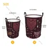 Laundry Bags Basket Storage Bag Waterproof Foldable Bohemian Background Dirty Clothes Sundries Hamper