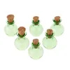 Hanger kettingen 6pcs mini -glazen containers bericht flacons houten stopper wensen flessenpotten ornamenten woningdecoratie