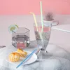 Engångskoppar sugrör 100st multicolor bröllop födelsedagsfest cocktail plaststrå för restaurang matsal kök bar dryck