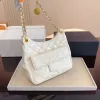 7A Luxury Fashion Designer Women's Mini Chain Bag Real Leather Metal Chain Messenger Gold Series Seam Connect Super All-In-One Crossbody Bag