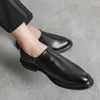 Повседневная обувь Деловые формальные черные кожаные мужские модные платья без шнуровки Классические итальянские оксфорды для мужчин Мокасины