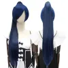 ウィッグスループsynthetic wig long cosplay for women ponytail wig blonde purple Blue Grey Red Christmas Halloween暑い繊維