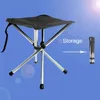 Stainless Steel Folding Outdoor Portable Telescopic Stool Camping Fishing Stool Telescopic Chair Easy to Fold Load Bearing 150kg 240327