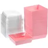 Storage Bottles 50 Pcs Cake Slice Boxes Dessert Mini Cookie Small With Lids Bakery Supplies
