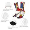 Men's Socks Fun Piet Mondrian Minimalist De Stijl Dress Unisex Comfortable Warm 3D Printing Modern Abstract Art Crew