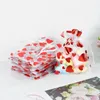 Gift Wrap 20pcs Heart Organza Bags Drawstring Jewellery Pouches Candy Cosmetic Packaging Bag Wedding Christmas Party Decor Supplies