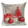 Oreiller 45cm Décorations de Noël Housse de canapé Taie d'oreiller 2024 Noel pour la maison Ornement Année de Noël Imprimer