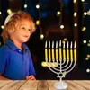 Świece Hanukkah Menorah Retro stoi na świeczniki Organizator Organizator Dekoracja do dekoracji domu stół jadalny