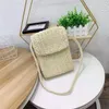 Drawstring Spring Summer Bag Seaside Vacation Straw Girl Candy Color Shoulder Crossbody Rattan Weave Leisure Beach Flap