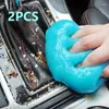 Biltvättlösningar Återanvändbart Magic Air Outlet Dust Soft Mud: 2st RV Super Clean Slime Cleaner - Universal Gel for Vents