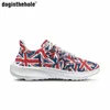 Casual Shoes Doginthehole Fashion Women's Sneakers Men's Outdoor Running Classic Union Jack Print Design Training