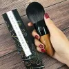 Pinceaux de maquillage professionnel brosses face en poudre de teint poudre brosse courte poignée courte des outils cosmétiques de fibre synthétique