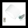 Wandlamp LED-sconce Mount RGB USB oplaadbaar 360 ° draaibaar draadloos licht voor nachtkastje Wit
