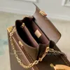 20a Luxury Designer Sac à bandoulière Mirror Quality Chain Postman Femme Fomen's Crossbody Bag and Box YL006