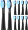 Head 5pieces Electric Tooth Brush Replacement Heads Compatible med Fairywill D7 / D8 / FW507 / 508 /551 /917 /959 / D1 / D3 Black