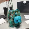 Herfst- en winter Nieuwe luxe modeontwerper Dames Mini Tweed Backpack Hardware Metal Chain Super All-In-One Cross-Body Bag