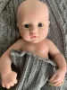 Life Gelike 35 cm Reborn Baby Doll Full Body Solid Silicone mycket mjuk pojke realistisk konst bebe födelsedagspresenter kan dricka vatten urinat