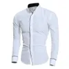 Fabuleux chemise masculine coupe loisirs couleur unie printemps tout assorti mince hommes pour un usage quotidien 240322