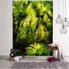 Tapisserier Tropiska växter lämnar Tapestry Jungle Palm Tree Wall Hanging Boho Room Decor Nature Landscape Art Home Home