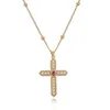 Pendant Necklaces Mafisar Fashion Luxury Gold Plated Zircon Pearl Cross High Quality Women Hip-Hop Personality Jewelry Gifts