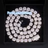 Argento massiccio 8mm 12mm di larghezza con catena a maglie cubane con diamanti Moissanite GRA di colore D per collana hip-hop da uomo rapper