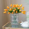 Decoratieve Bloemen Simulatie Real Touch PU Tulp Arrangement Boeketten Voor Thuiskantoor Decor Bruidsmeisjes Bruiloft Centerpieces