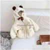 Hoodies Sweatshirts Milancel Winter Kids Fur Foding Girls Fleece Girs Hooded Outfit 211111104244978 Drop Delivery Baby Maternity Clot Dhpojj