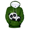 Felpe con cappuccio da uomo Moda Animal Baby Panda Felpa con cappuccio Stampa 3D Uomo Street Loose Top Oversize Primavera Autunno Bambini Cappotto da donna Felpa