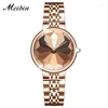 Orologi da polso Orologi da donna Moda di lusso Specchio al quarzo con diamanti Lady Striscia di acciaio impermeabile Splendido Reloj Para Mujer