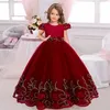 2024 Flower Boy Long Dress Girl Piano Performance Gorgeous Birthday Party Evening 412 Year Old Carnival Clothing 240321