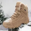 Fitnessschoenen Militaire gevechtslaarzen voor mannen Women Tactical Winter Warm Camping Snow Fashion Army Desert Wandelen Sneakers