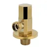 Bathroom Sink Faucets Brass Gold Angle Stop Valve Water Control Faucet