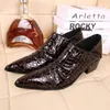 Dress Shoes 6.5cm High Heel Man Italian Style Leather Wedding And Party Men Size US12