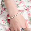 Beaded Strand Vlen Natural Freshwater Pearl Bracelet For Women Jewelry Gift Friends Boho Stretch Pseras Mujer Drop Delivery Bracelets Dh32K