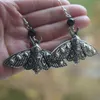 Boucles d'oreilles à tige R Phase Moon Moth, collier gothique, accessoires de sorcière, papillon pour femmes