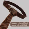 Fournitures de fête O Ring Ceinture Médiévale En Relief Viking Vegvisir PU En Cuir Cosplay Costumes Accessoires Rétro Renaissance Chevalier Boucles Ceinture