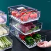 Förvaringsflaskor Kylskåpsorganisatör Boxkapacitet Stapelbar för grönsaker BPA Gratis matklass BIN Köksmaterial