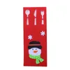 Chopsticks 4st Rectangular Cutery Bag Santa Snowman Moose Set Home Decor Tablett Dekoration Tillbehör