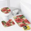 Tapetes de banho antiderrapante chuveiro tapete banheiro retro padrão decoração absorvente de água banheira toalete decorativo