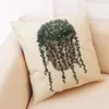 Pillow Washable Silk Pillowcase Throw Cover Green Decor Beautiful Leaves Covers Pillows Fall Colors