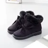 Sapatos de caminhada estilo doce feminino quente pelúcia alta superior tênis juventude esporte ao ar livre meninas inverno apartamentos neve chaussures femmes