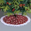 Tappeti 2024 Gonna per albero di Natale Fiocco di neve Tappetino Decorazione di scena Forniture Tappeto per ragazza