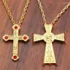 Pendant Necklaces 2024 Cross Pendants Orthodox Church Necklace Religious Jesus Hiphop Franco Pendent Chain Vintage Jewelry Gift For Men