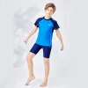 Set Costume da bagno a maniche corte Ragazzo Costumi da bagno a due pezzi Per bambini Pantaloncini per bambini Buona elasticità Costume da bagno Abbigliamento da spiaggia Rashguard Nuovo