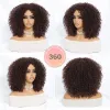 Wigs 14 Inch Synthetic Short Kinky Curly Wig for African Women High Temperature Fiber Short Black Kinky Glueless Wigs for Afro Female